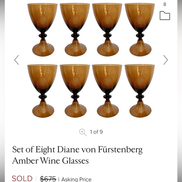DVF Diane von Fürstenberg High Rise Wine Glasses, Set of 4 NEW - Picture 10 of 17